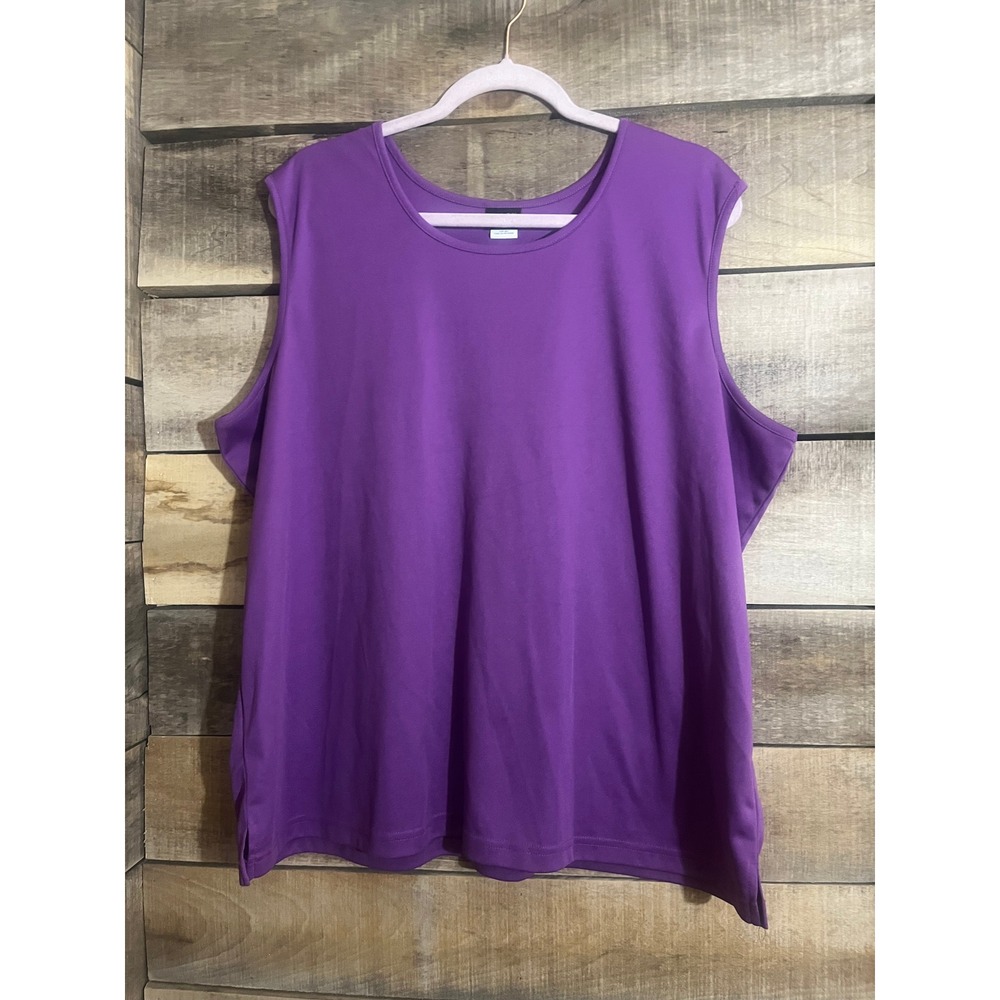 Salon Studio Womens XX Purple Sleeveless Scoop Neck Tank Top Shell B45
